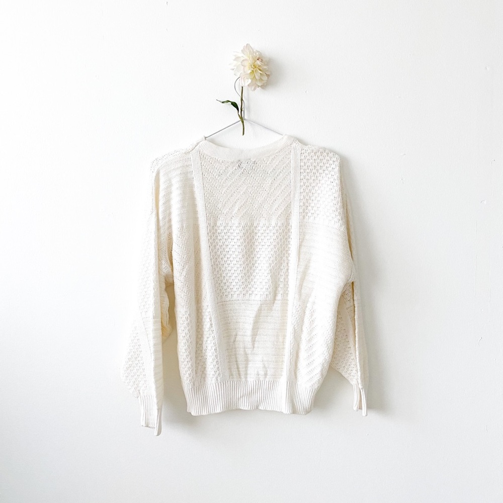Oversized Knit Patterned Crewneck - Picture 2 of 4